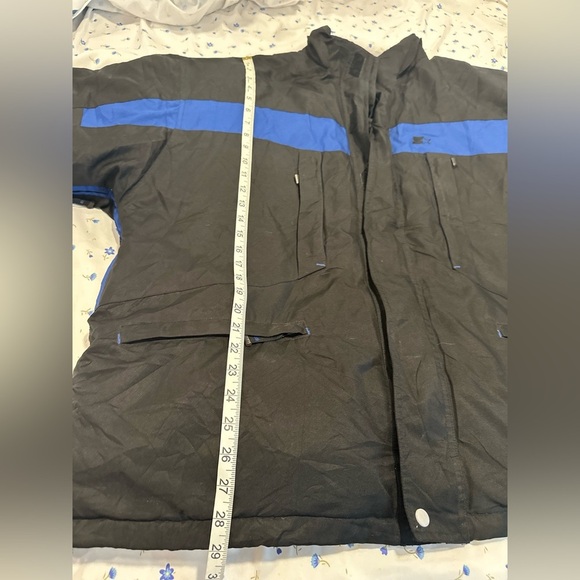 STARTER VTG Y2K Men’s Sz: XL Down Jacket Heavy Duty Ski Winter Black & Blue. - Picture 4 of 16